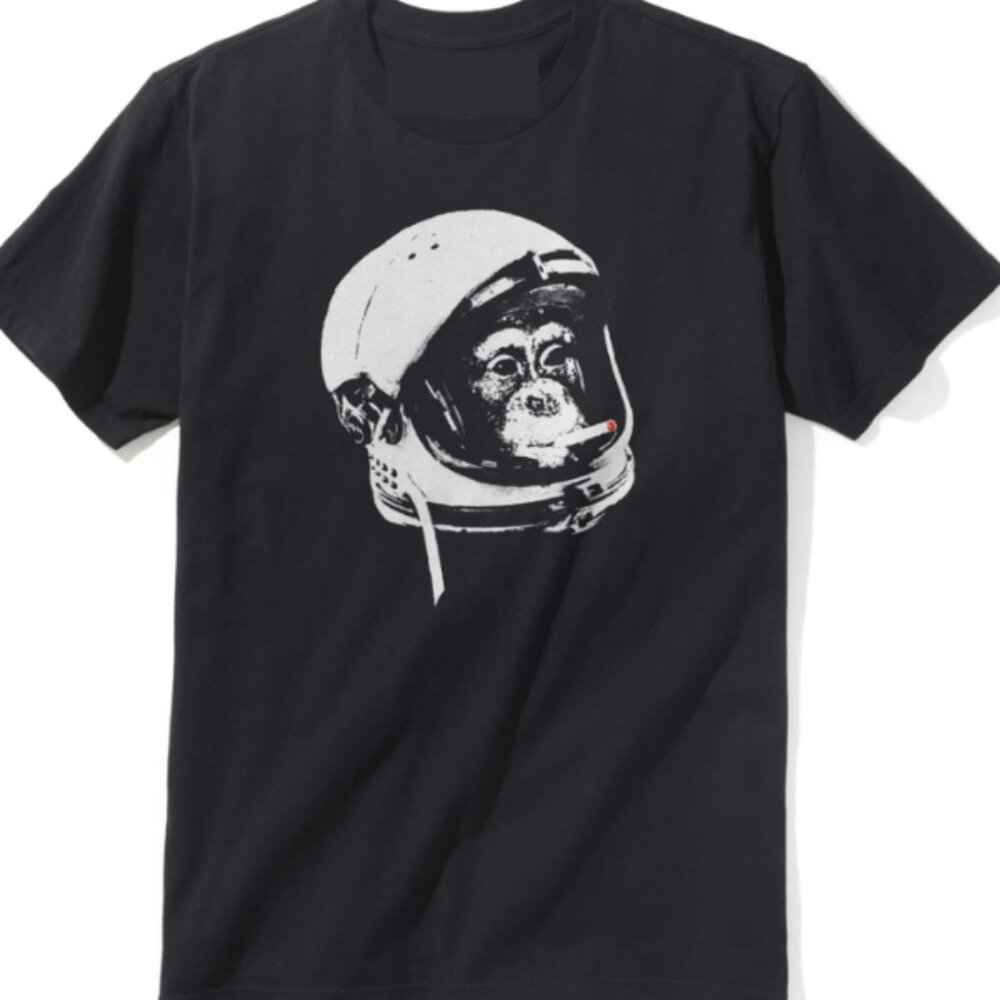 Space Monkey Shirt | Astronaut Graphic Tee | Smoking Monkey T-Shirt